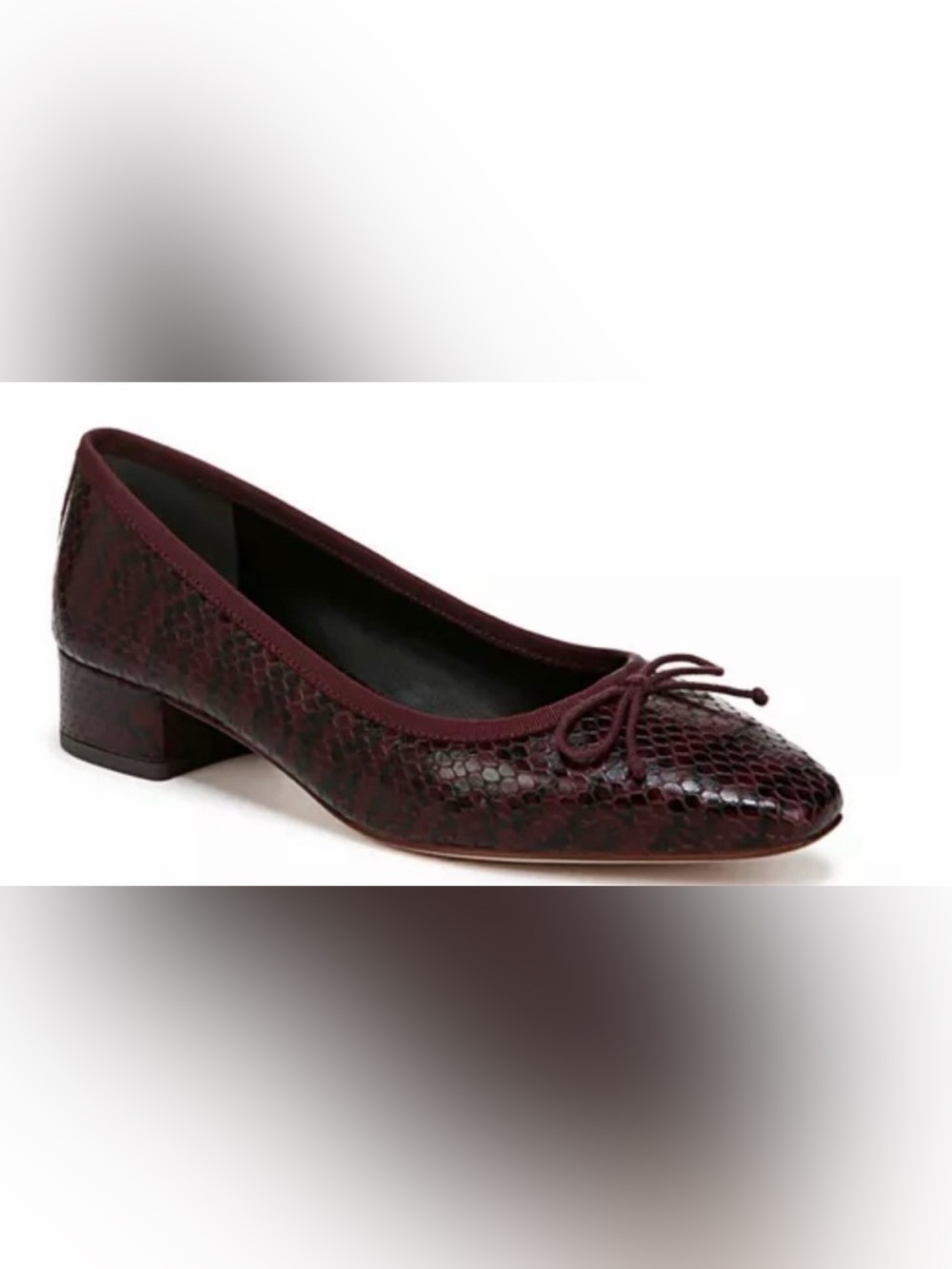 NWT Veronica Beard Cecile low heel pump in Wine Size 37